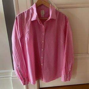 J Crew Pink Gingham The Perfect Shirt 10